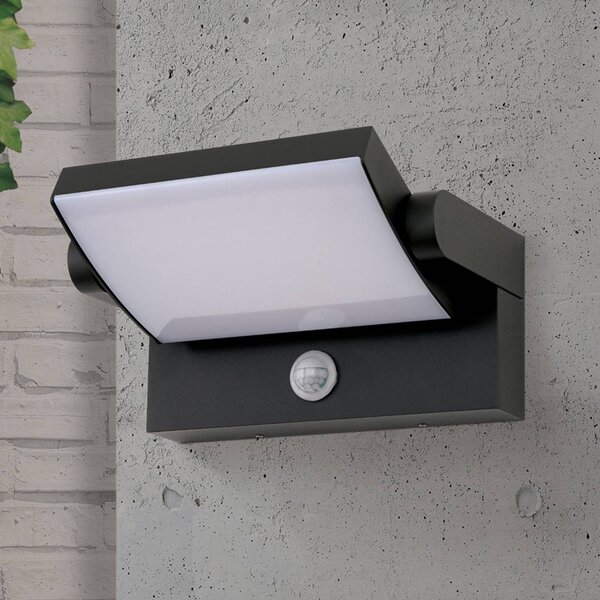 ORION LED kültéri fali lámpa Ginger, érzékelő, antracit, IP54, Fekete, Alumínium, Modern