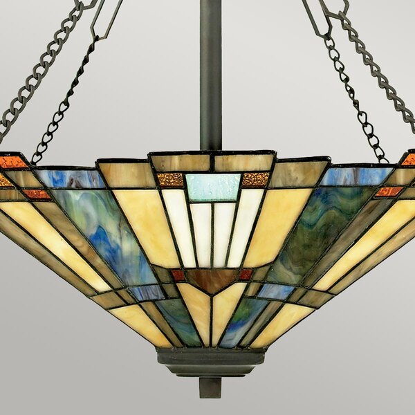 Quoizel klasszikus tiffany függeszték inglenook antik bronz színezett elsqz-inglenook-p-b