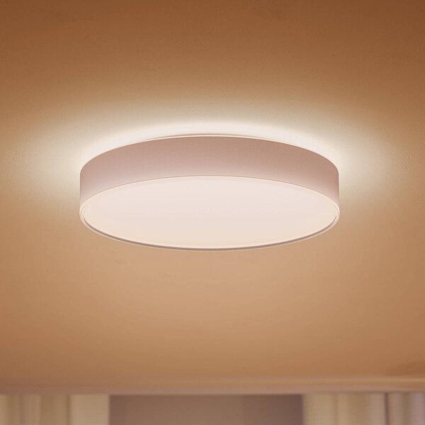 Philips Hue Enrave LED mennyezeti lámpa 42.5cm fehér, dimmelhető, Fehér / opál, Nappali / Étkező, fém, Modern