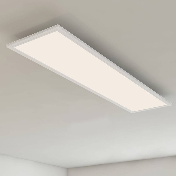 Briloner LED panel Piatto, érzékelő, 119,5 x 29,5 cm, Fehér / opál, Folyosó, fém, Modern