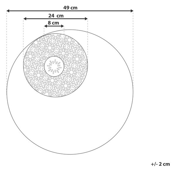 Fali Dekoráció RUBIDIUM Fém 49 cm Fekete