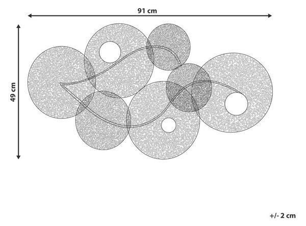 Fali Dekoráció POLONIUM Fém 49 cm Színes