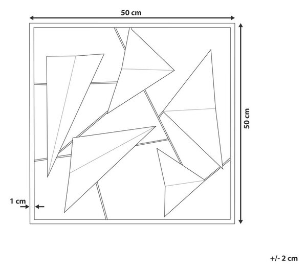 Fali Dekoráció ZINC Fém 50 cm Kék