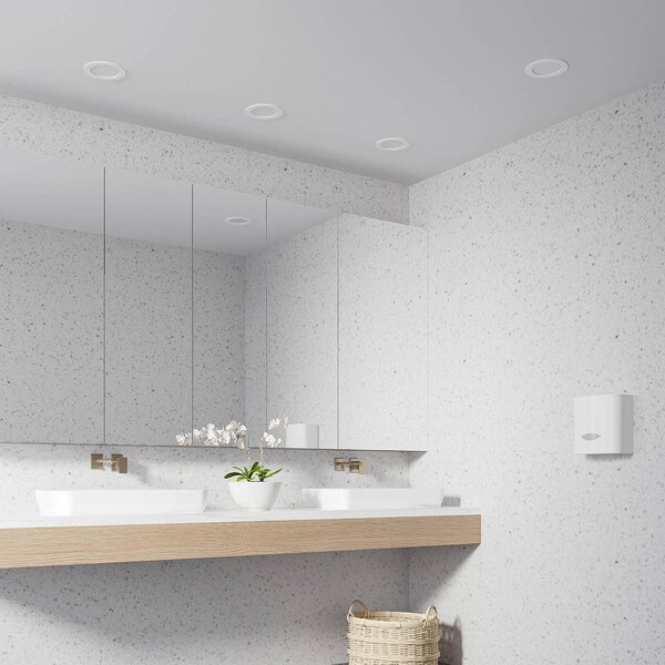 PRIOS Prios LED süllyesztett lámpa Cadance, fehér, 17 cm, 3 darabos készlet, CCT, dimmelhető, Fehér / opál, Fürdőszoba, Alumínium, Modern