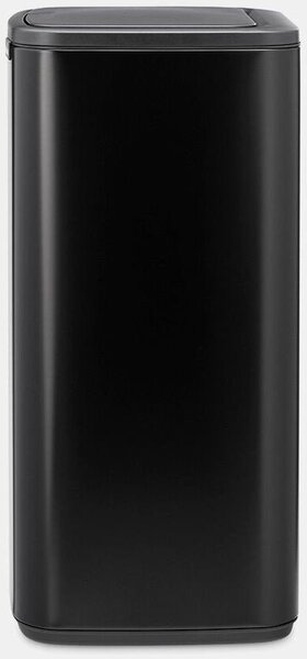 Brabantia Bo Touch Bin nyomófedeles hulladékgyűjtő, karcsú, négyzetes forma, műanyag tartály, 30L - O méret, acél, matt fekete - 238208