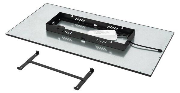 Lindby LED panel Lamin, fekete, 80 cm, CCT, fényerőszabályzó, távirányítóval, dimmelhető, Fekete, Nappali / Étkező, Modern