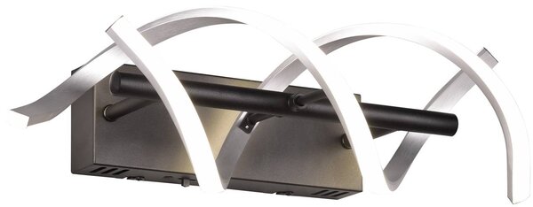 Trio Lighting LED fali világítás Sequence, dimmelhető, CCT, alumínium, dimmelhető, Alu / szürke / cink, Nappali / Étkező, Alumínium, Modern