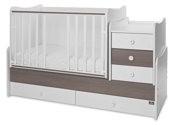 Lorelli Maxi Plus kombi ágy 70x160 - White &amp; Caffe ÚJ