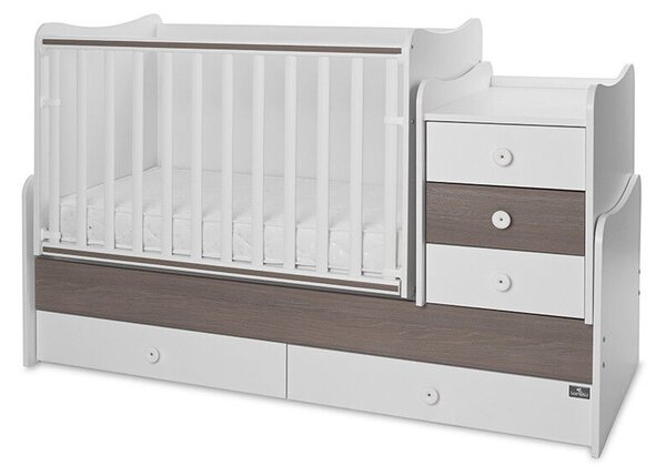 Lorelli Maxi Plus kombi ágy 70x160 - White &amp; Caffe ÚJ