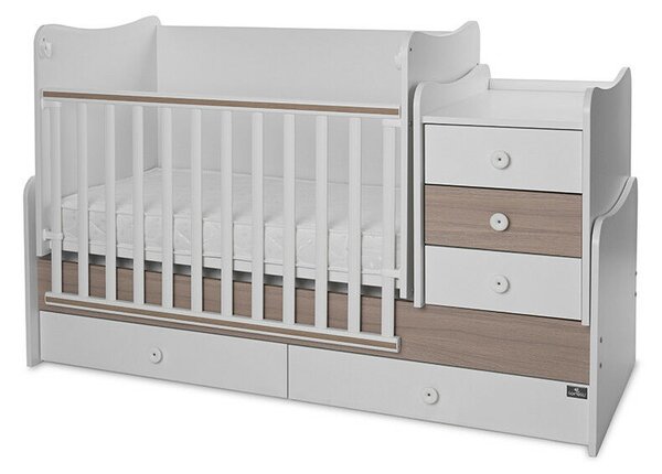 Lorelli Maxi Plus kombi ágy 70x160 - White &amp; Amber ÚJ