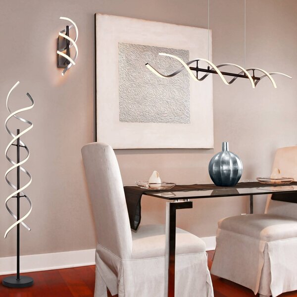 Trio Lighting LED fali világítás Sequence, dimmelhető, CCT, alumínium, dimmelhető, Alu / szürke / cink, Nappali / Étkező, Alumínium, Modern