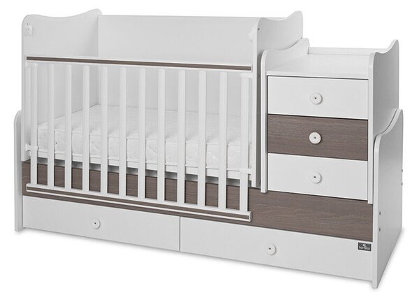 Lorelli Maxi Plus kombi ágy 70x160 - White &amp; Caffe ÚJ