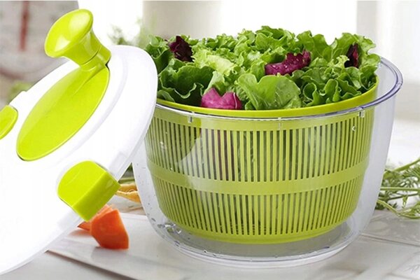 Zöldség, gyümölcs és saláta centrifuga, műanyag, 5 literes kapacitás