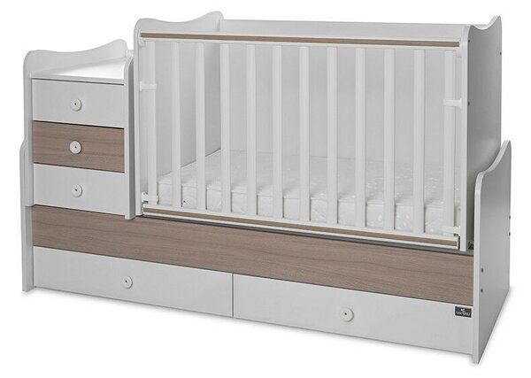 Lorelli Maxi Plus kombi ágy 70x160 - White &amp; Amber ÚJ