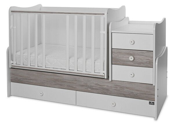 Lorelli Maxi Plus kombi ágy 70x160 - White &amp; Artwood ÚJ