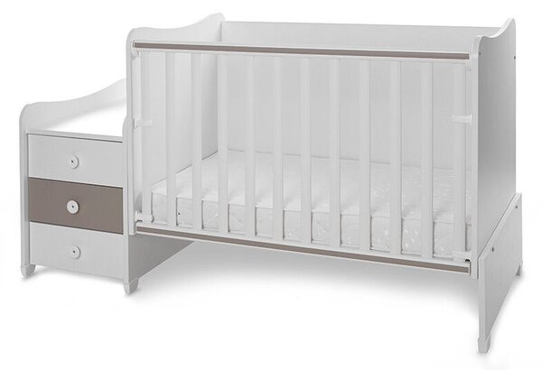 Lorelli Maxi Plus kombi ágy 70x160 - White &amp; String ÚJ