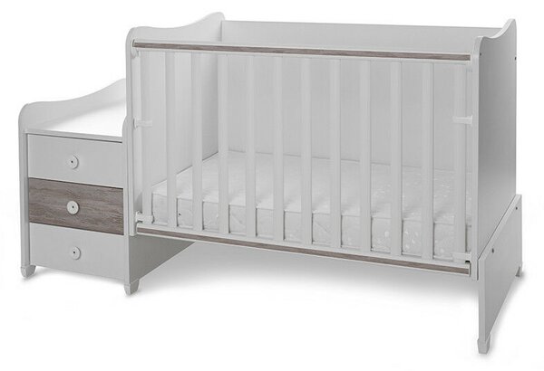 Lorelli Maxi Plus kombi ágy 70x160 - White &amp; Artwood ÚJ