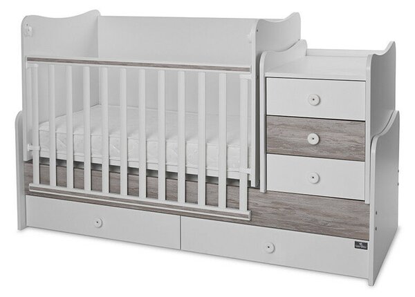 Lorelli Maxi Plus kombi ágy 70x160 - White &amp; Artwood ÚJ
