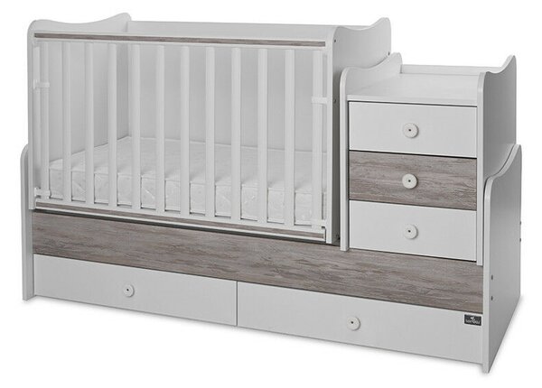 Lorelli Maxi Plus kombi ágy 70x160 - White &amp; Artwood ÚJ