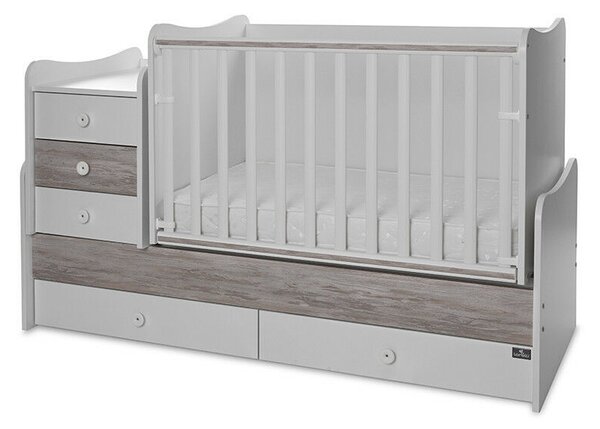 Lorelli Maxi Plus kombi ágy 70x160 - White &amp; Artwood ÚJ