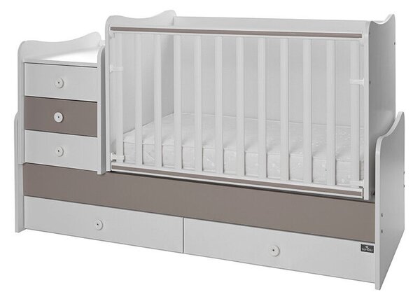 Lorelli Maxi Plus kombi ágy 70x160 - White &amp; String ÚJ