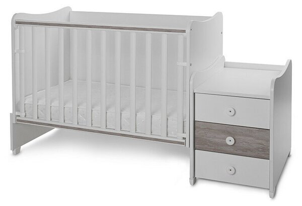Lorelli Maxi Plus kombi ágy 70x160 - White &amp; Artwood ÚJ