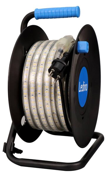 Ledino LED csík Wickede 25m kábeldobon, 300W, IP65, Tiszta / átlátszó, Folyosó, Műanyag