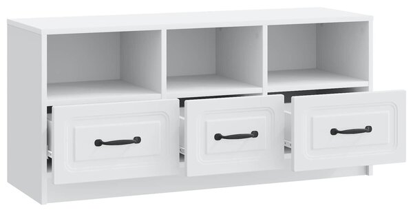 VidaXL TV szekrény fiókkal Fehér 102 x 34,5 x 47 cm Szerelt Fa