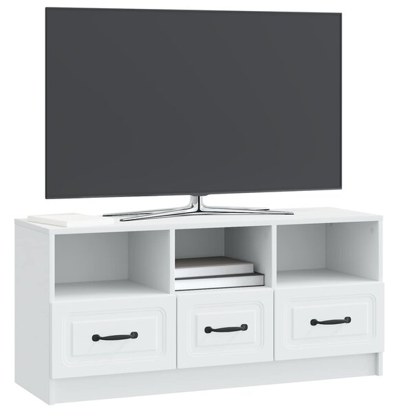 VidaXL TV szekrény fiókkal Fehér 102 x 34,5 x 47 cm Szerelt Fa