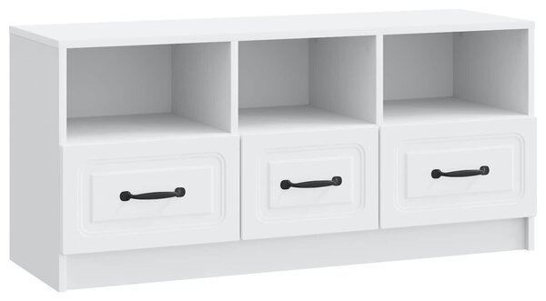 VidaXL TV szekrény fiókkal Fehér 102 x 34,5 x 47 cm Szerelt Fa