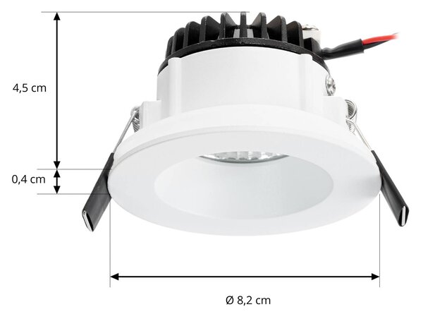Arcchio LED-es Aryx downlight, fehér, 2,700K, dimmelhető, Fehér / opál, Nappali / Étkező, Alumínium, Modern