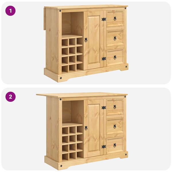 VidaXL Konyhai Tárolás 2 db Mézes Viasz 112 x 77 x 90 cm Tömör fenyő