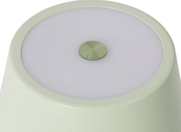 Lindby LED-es újratölthető asztali lámpa Janea TWIN, zöld, fém, dimmelhető, Zöld, fém, Modern