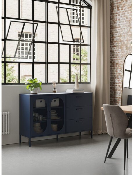 Sötétkék komód 140x90 cm Diora – Marckeric