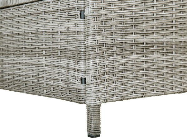 Napozóágy párnával TURIN PE Rattan Szürke