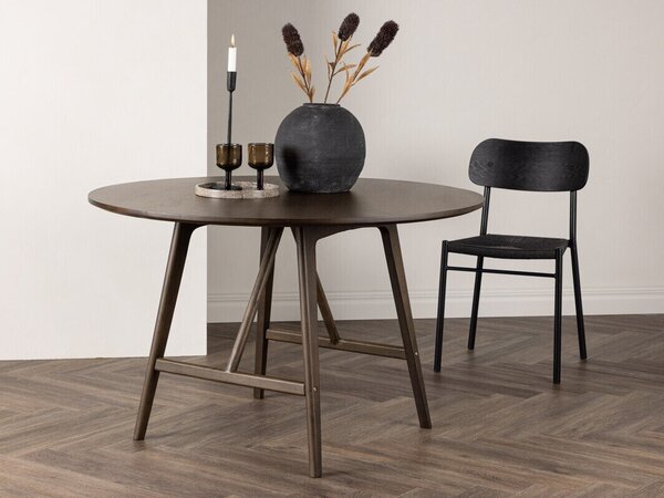 Asztal Dallas 3863, 75cm, Sötét barna, Kaucsuk
