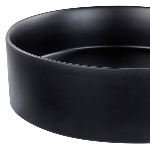Pultra helyezhető mosdókagyló TEBAR Fekete ⌀ 40 cm Kerámia