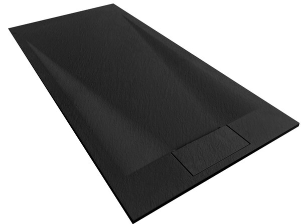 Rea, Zuhanytálca REA Basalt 80x120- Fekete, REA-K3305