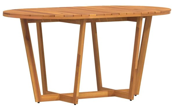 VidaXL tömör akácfa kerti étkezőasztal ovális 150 x 90 x 75 cm