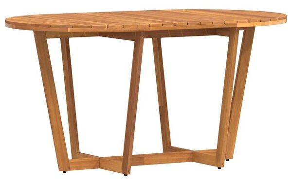 VidaXL tömör akácfa kerti étkezőasztal ovális 150 x 90 x 75 cm