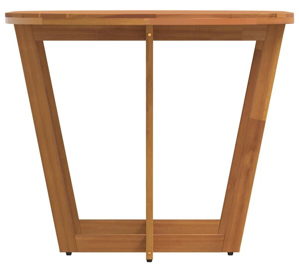 VidaXL tömör akácfa kerti étkezőasztal ovális 150 x 90 x 75 cm