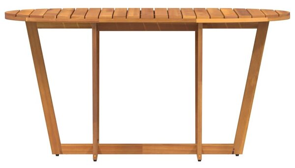 VidaXL tömör akácfa kerti étkezőasztal ovális 150 x 90 x 75 cm
