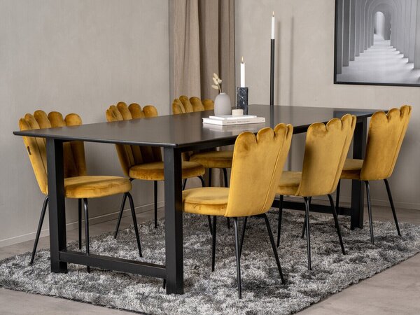 Asztal Dallas 4297, 75x100cm, Fekete