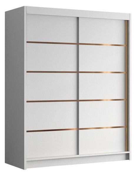 Gardróbszekrény Closico Capsa III, Laminált forgácslap, 200x150x58cm, Fehér