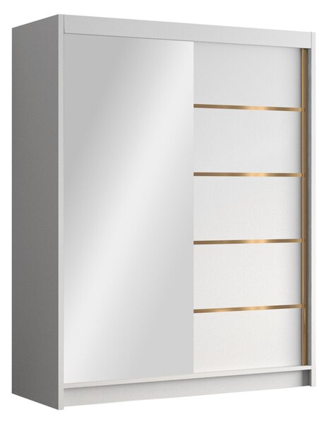 Gardróbszekrény Closico Capsa III, Laminált forgácslap, 200x150x58cm, Fehér