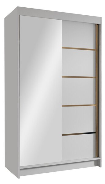 Gardróbszekrény Closico Corden III, Laminált forgácslap, 200x100x58cm, Fehér