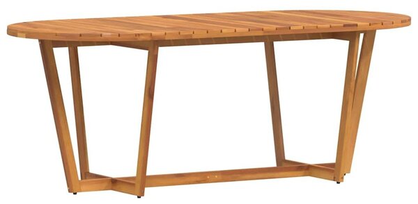 VidaXL ovális kerti étkezőasztal 200 x 90 x 75 cm tömör akácfa