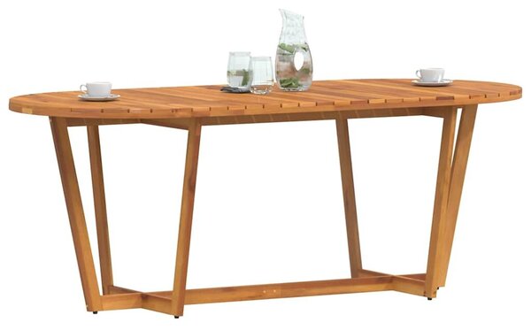 VidaXL ovális kerti étkezőasztal 200 x 90 x 75 cm tömör akácfa