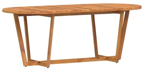 VidaXL ovális kerti étkezőasztal 200 x 90 x 75 cm tömör akácfa