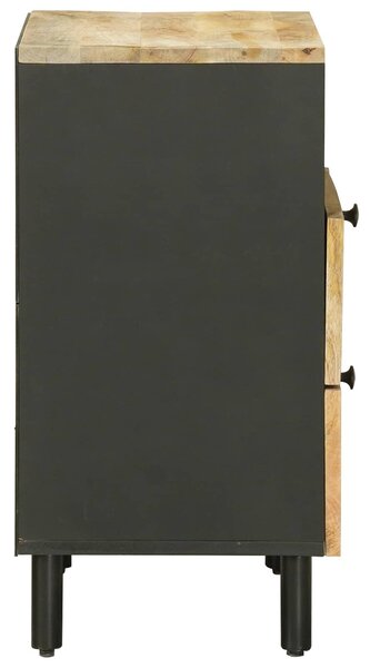 VidaXL Éjjeli asztal Barna és fekete 50 x 33 x 60 cm Tömör Mangófát